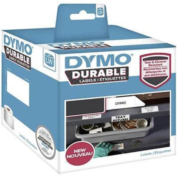 Dymo 1933083 Lw Durable Labels 25x25mm Black On White Box 1700