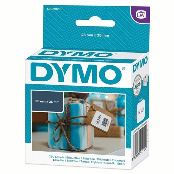 Dymo 30332 LW Labels Multi-Purpose Square 25x25mm Pack 750