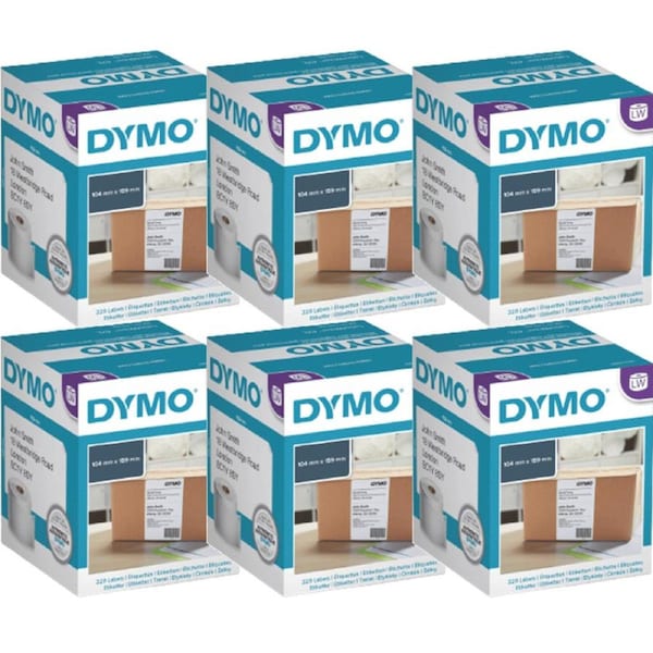Dymo LabelWriter 4XL/5XL 220 Shipping Labels Rolls 104X159mm S0904980 eParcel Pack 6 BULK