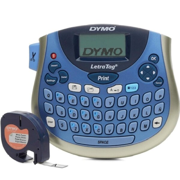 Dymo Letratag 100T Label Maker Printer Handheld Labeller Blue