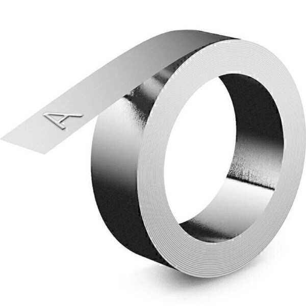 Dymo Sd301241 Rhino Industrial Embossing Labelling Tape 12mmx4.8m Aluminium