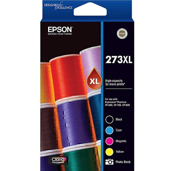 Epson 273XL Ink Cartridge High Yield Value Pack Black/Photo Black/Cyan/Yellow/Magenta