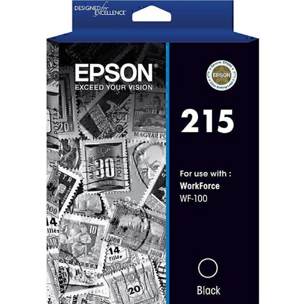 Epson 215 Ink Cartridge Black Genuine WF-100 WorkForce