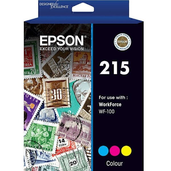 Epson 215 Ink Cartridge Colour Cyan/Magenta/Yellow WF-100 WorkForce