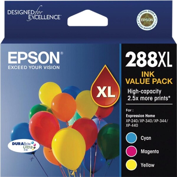Epson No.288Xl Ink Cartridge High Yield Cyan/Magenta/Yellow