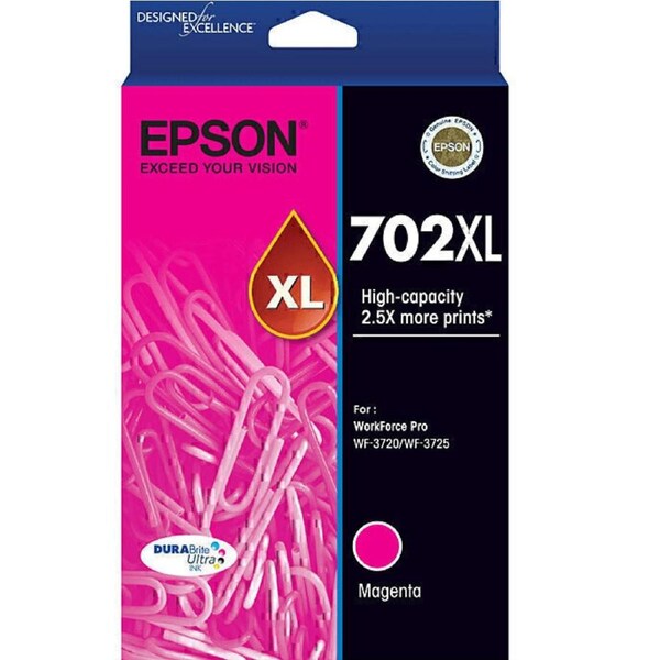 Epson 702XL Ink Cartridge High Yield Magenta WorkForce 3720/3725/3730