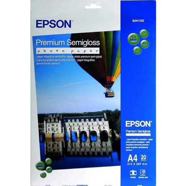 Epson Paper Premium Semi Gloss Photo 251Gsm A4 Pack 20