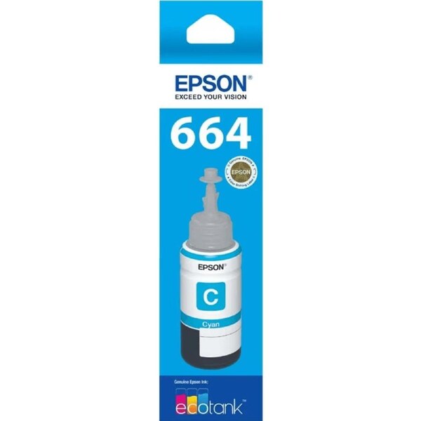 Epson T664 Eco Tank Ink Bottle Cyan