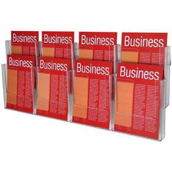 Esselte Brochure Holder Wall System 2 Tier 8 X A4