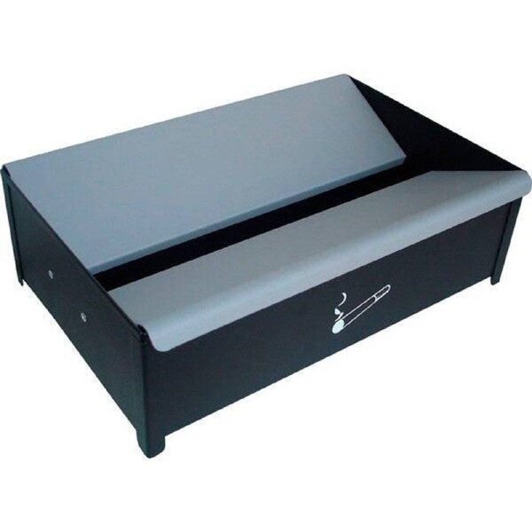 Esselte Metal Smokers Ash Cigarette Tray Tidy Grey