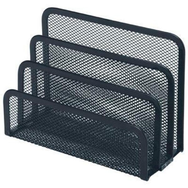 Esselte Moulded Mesh Vertical Organiser File Sorter Black