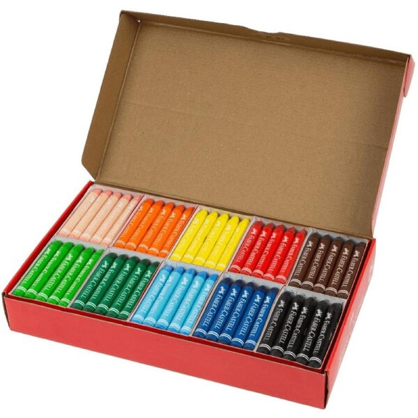 Faber-Castell Jumbo Wax Crayons Assorted Classpack 200