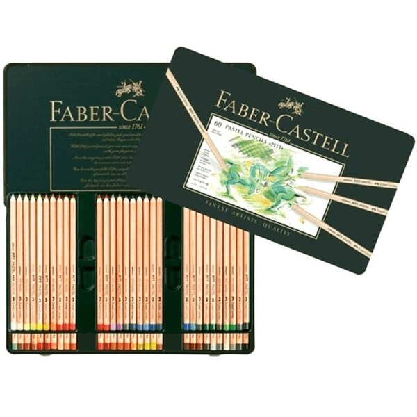 Faber-Castell Pitt Pastel Colour Pencils Tin 60 Set Coloured Professional