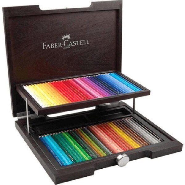 Faber-Castell Polychromos 72 Colour Pencils Wooden Box Case Set Coloured