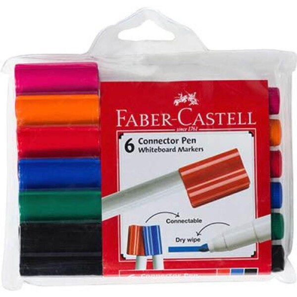 Faber-Castell Whiteboard Markers Bullet 2Mm Assorted Wallet 6