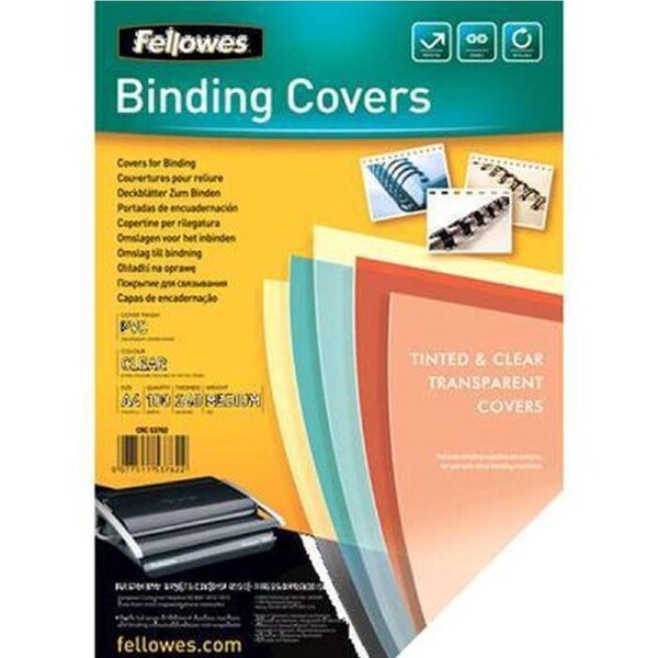 Fellowes Binding Cover Pvc A4 240 Micron Clear Pack 100