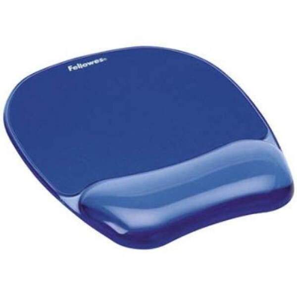 Fellowes Gel Crystals Mouse Pad And Wrist Rest Blue