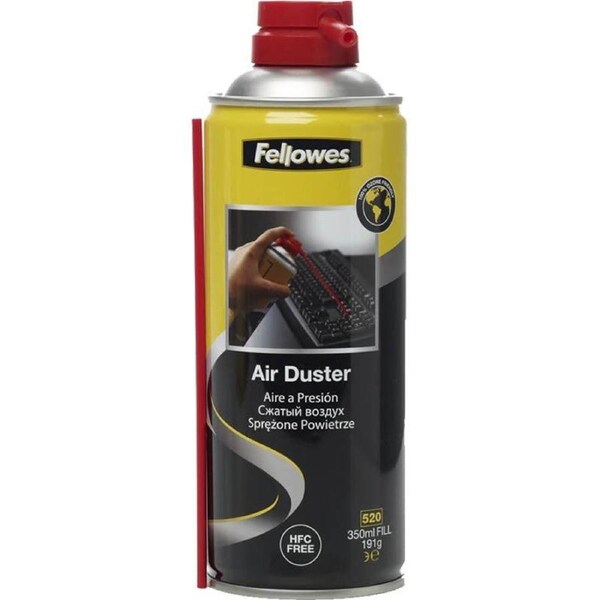 Fellowes HFC Free Air Duster Cleaner Can 350g Spray Nozzle