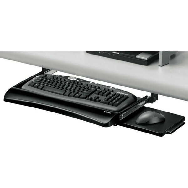 Fellowes Keyboard Underdesk Drawer Office Steel Black Mouse Tray
