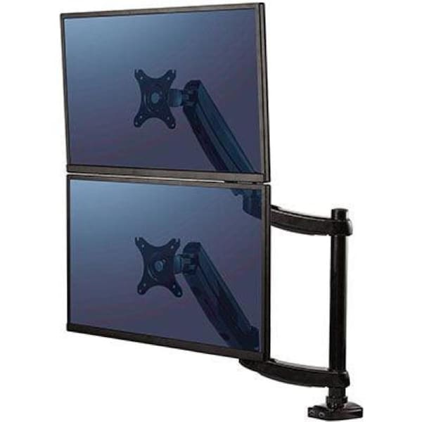 Fellowes Platinum Series Monitor Arm Dual Vertical Stacking Black