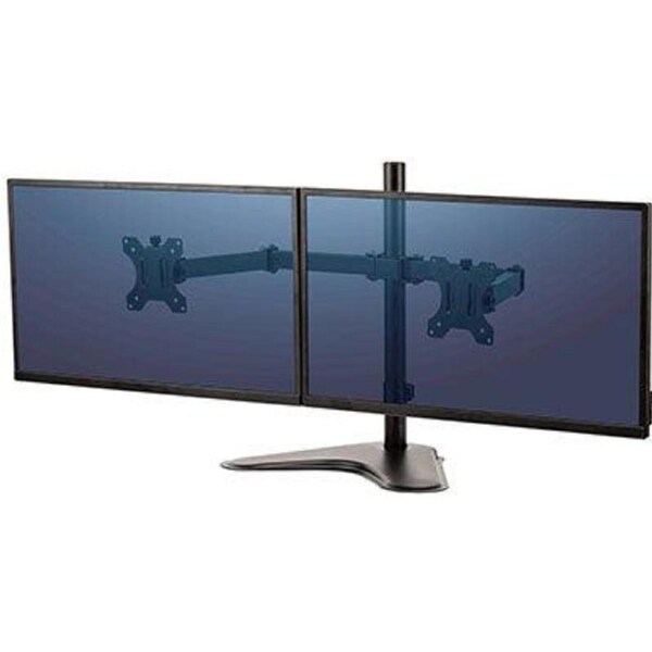 Fellowes Professional Series Monitor Arm Dual Horizontal Surface Mount Black