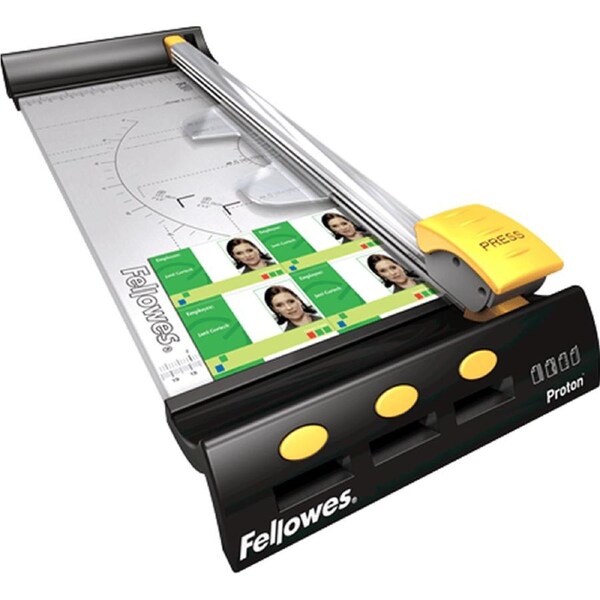 Fellowes Proton Rotary Trimmer 10 Sheet A3 Paper Cutter Black/Silver