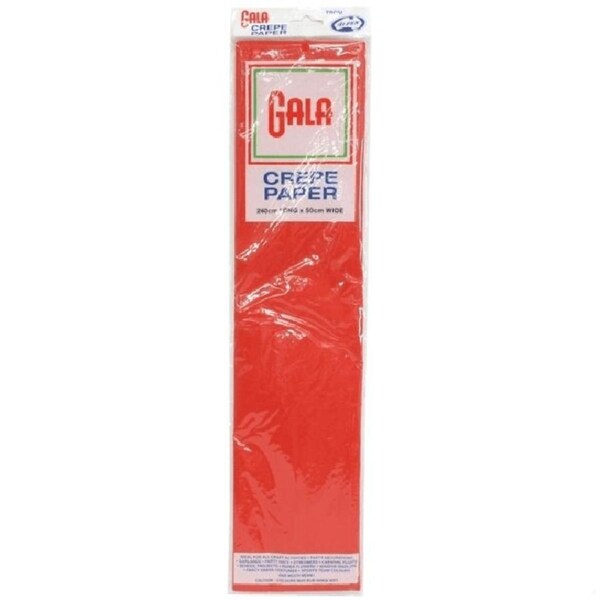 Gala Crepe Paper 2400 X 500mm Scarlet Red