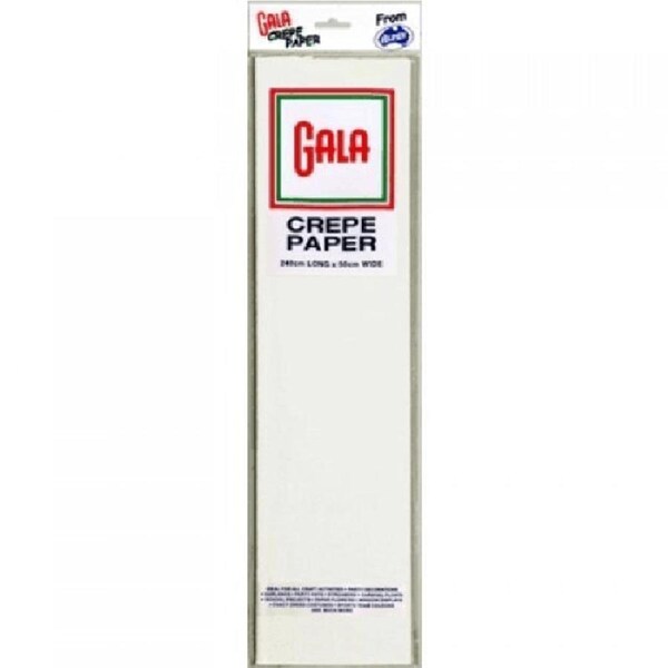 Gala Crepe Paper 2400 X 500Mm White