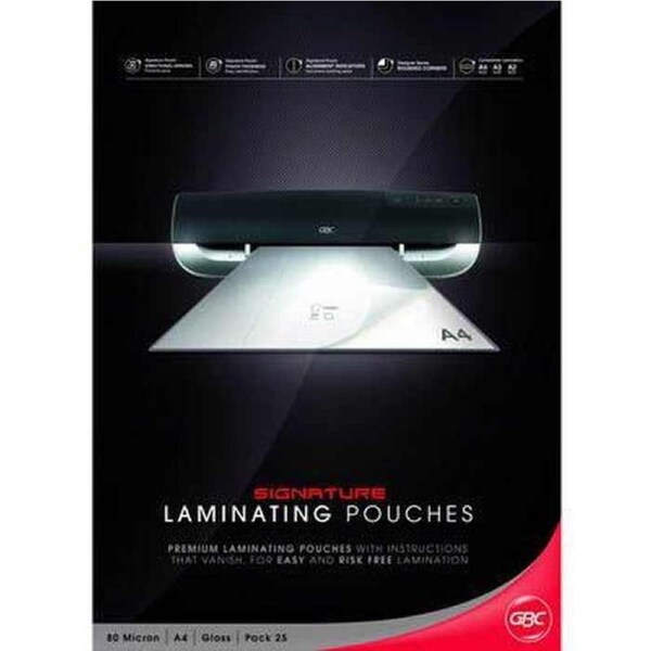 GBC Laminating Pouch 80 Micron A4 Clear Pack 25