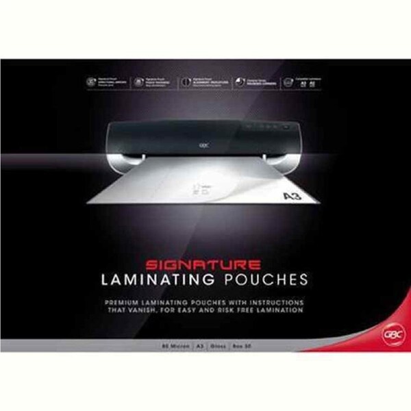 GBC Signature Laminator Pouch 80 Micron A3 Clear Pack 50