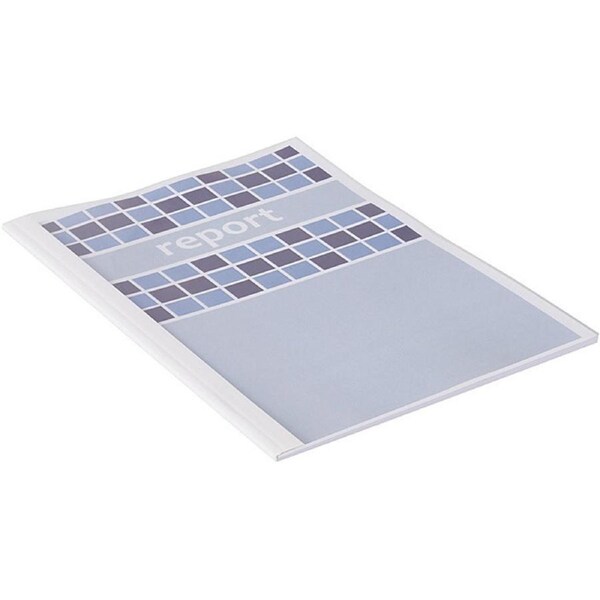 GBC Thermal Binding Cover 6mm White Pack 100