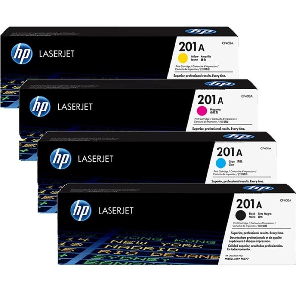 HP 201A Toner Ink Cartridge LaserJet Pro Colours Black/Magenta/Cyan/Yellow Bundle Set