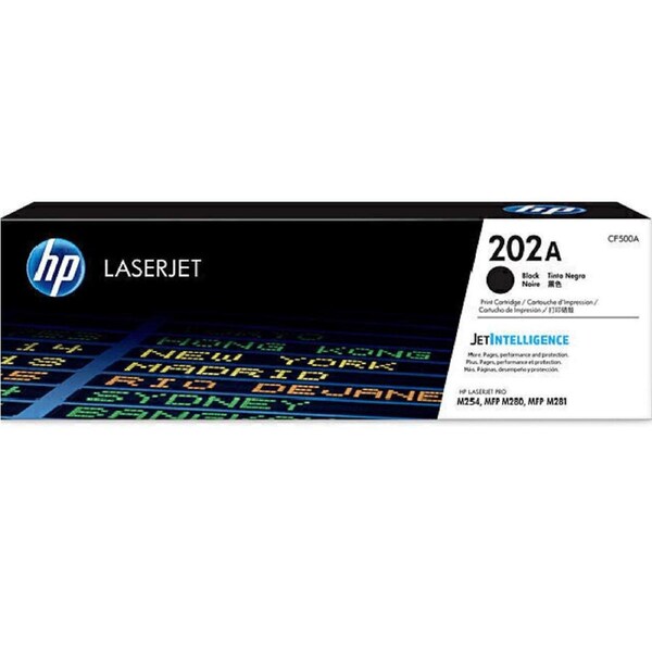 HP 202A Toner Ink Cartridge Black Genuine Original CF500A