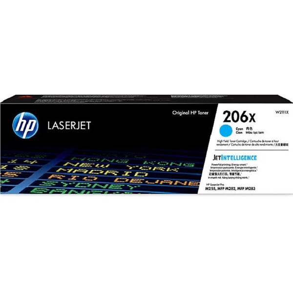 HP 206X Toner Ink Cartridge LasterJet Intelligence Cyan Genuine Original W2111X