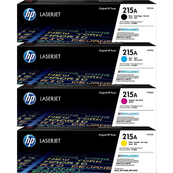 HP 215A Toner Ink Cartridge Black Cyan Magenta Yellow Colours Set Genuine Original