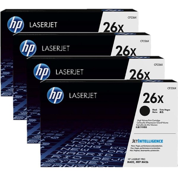 HP 26X Toner Ink Cartridge High Yield Black Laserjet Pro MFP M426 M402 Pack 4 Bulk
