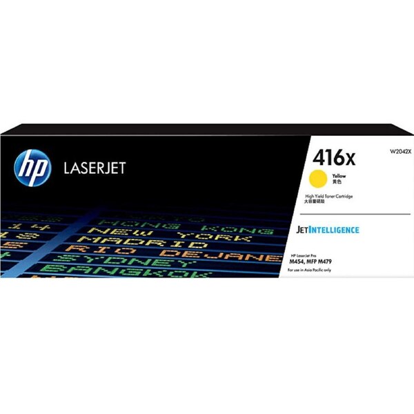 HP 416X Toner Ink Cartridge High Yield Yellow LaserJet Pro Genuine
