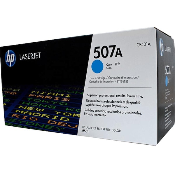 HP 507A Toner Ink Cartridge Cyan CE401A Genuine
