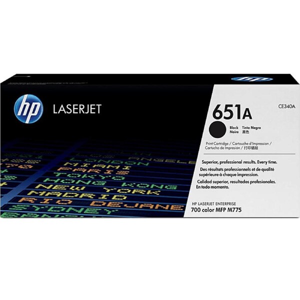 HP 651A Toner Ink Cartridge Black LaserJet Genuine CE340A