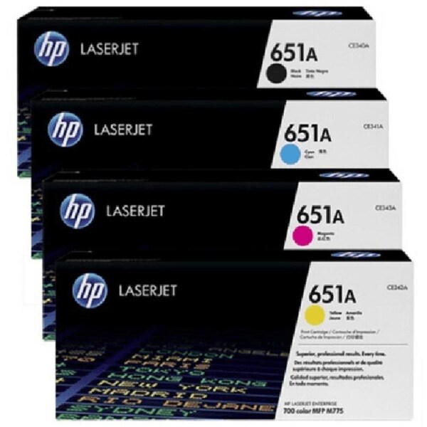 HP 651A Toner Ink Cartridge Black/Cyan/Magenta/Yellow LaserJet Genuine Set