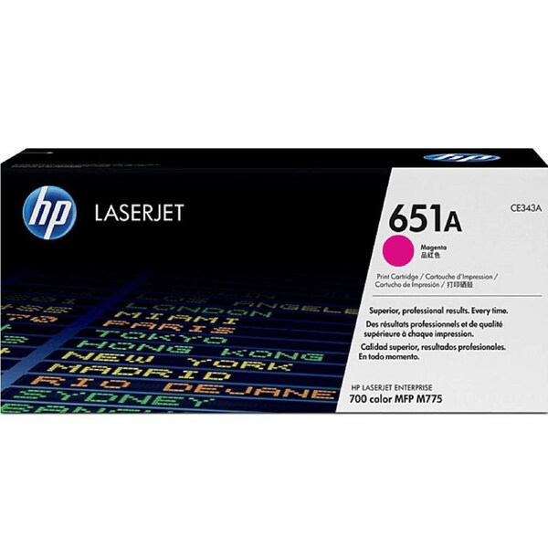 HP 651A Toner Ink Cartridge Magenta LaserJet Genuine CE343A