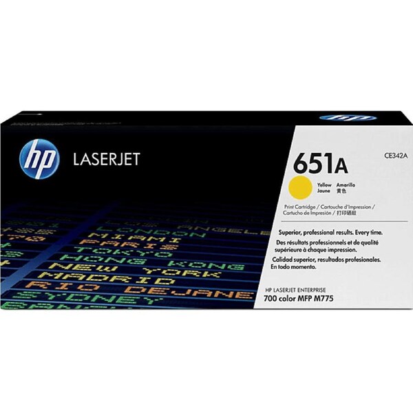 HP 651A Toner Ink Cartridge Yellow LaserJet Genuine CE342A