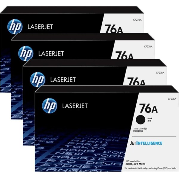 HP 76A LaserJet Pro Toner Ink Cartridge Black CF276A JetIntelligence 4 Pack