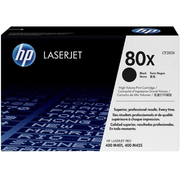 HP 80X Toner Ink Cartridge High Yield Black CF280X