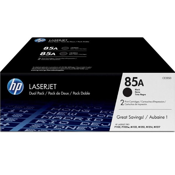 HP 85A Toner Cartridge Black Twin Pack CE285AD