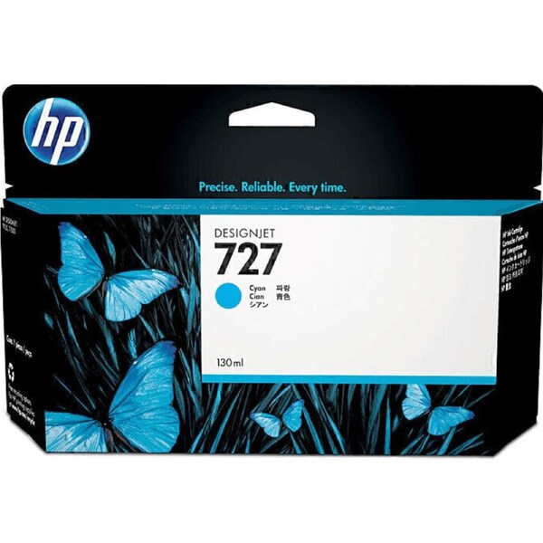 HP 727 Ink Cartridge Cyan 130mL B3P19A Genuine Original