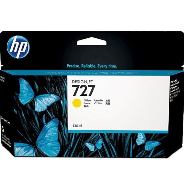 HP 727 Ink Cartridge Yellow 130mL B3P21A Genuine Original