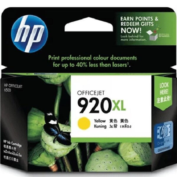 HP 920XL Ink Cartridge High Yield Yellow CD974AA Genuine Original