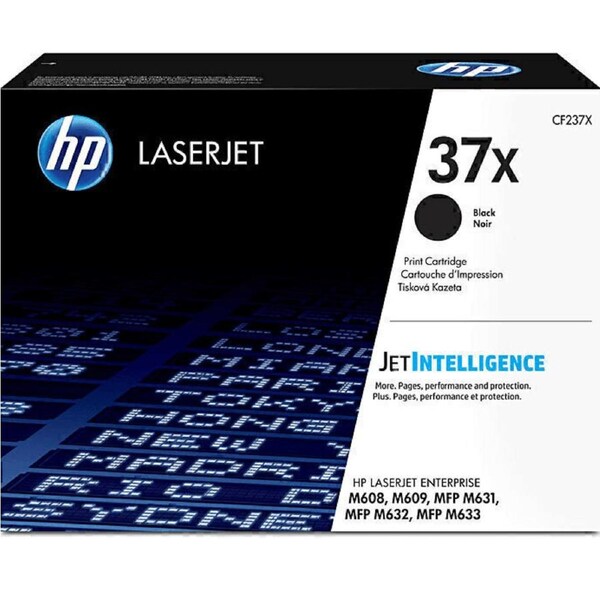 HP 37X Toner Ink Cartridge High Yield Black Cf237X Genuine Original