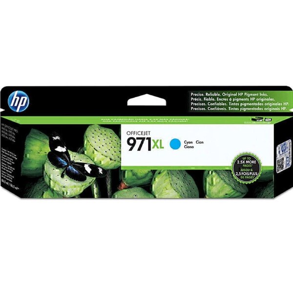 HP 971XL Ink Cartridge High Yield Cyan Genuine Original CN626AA